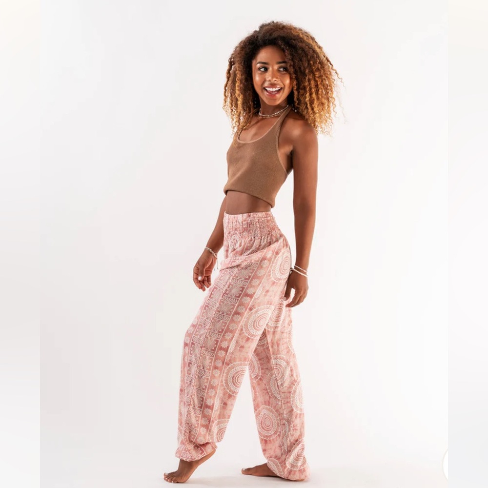 Boho Chic Beachy/Yoga/Lounge Style High Waisted Harem Pants NWT